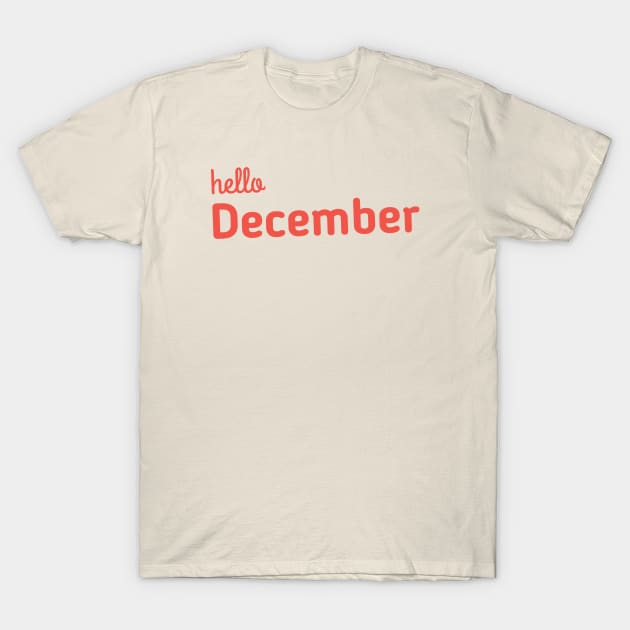 Hello December T-Shirt by Z And Z